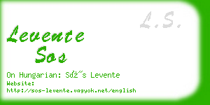 levente sos business card